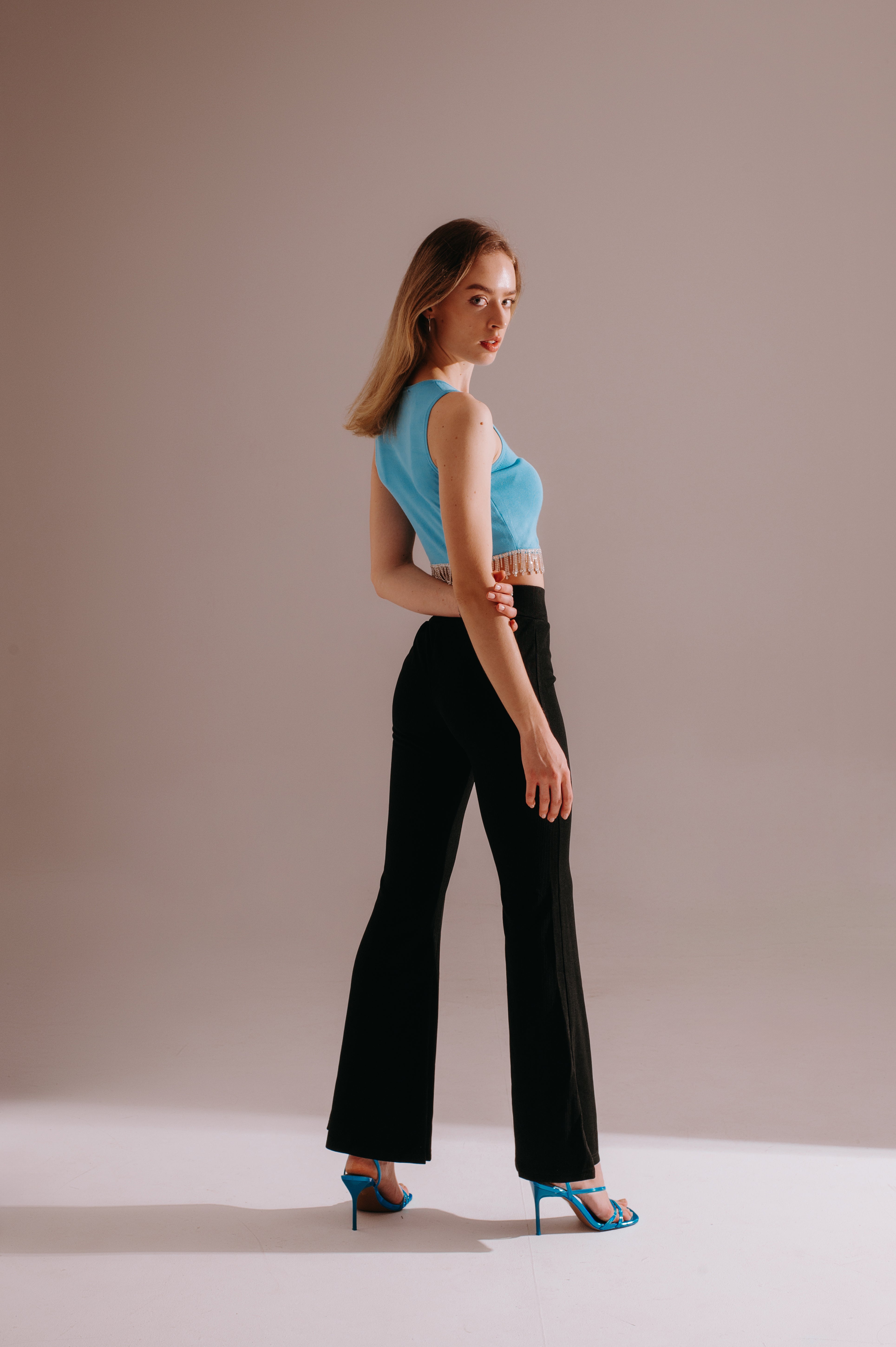 Fiona Tassel Knit Top - Blue